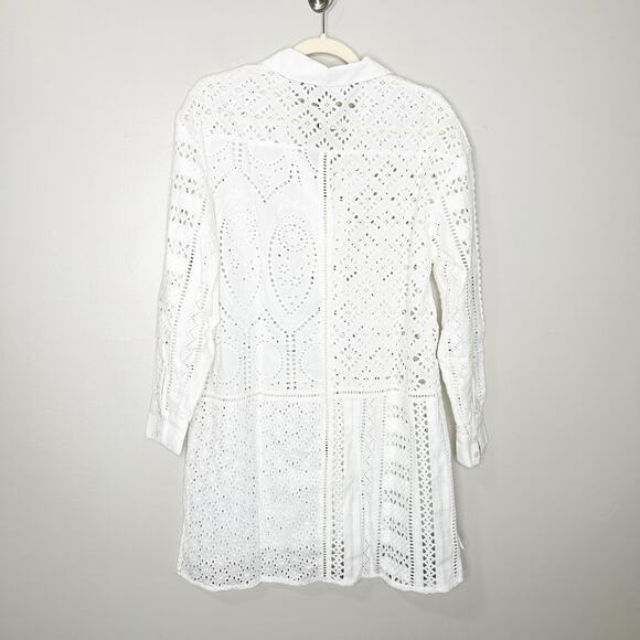 Spell & the Gypsy Collective Lottie Eyelet Oversized Shirt XS NEW - Picture 3 of 9